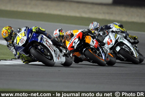 Rossi, Pedrosa, Dovizioso et Toseland - Grand Prix Moto du Qatar 2008 : le tour par tour sur Moto-Net.Com