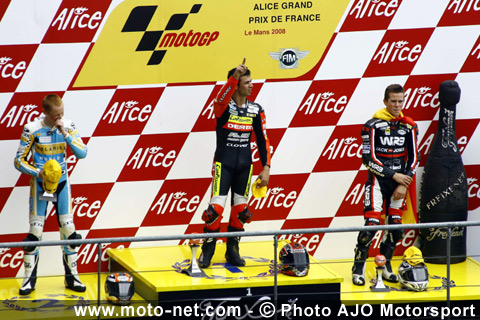 Mike Di Meglio 1er, Bradley Smith 2ème et Nicolas Terol 3ème - Grand Prix de France 2008 125 cc : le tour par tour sur Moto-Net.Com