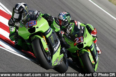 Anthony West et John Hopkins en MotoGP