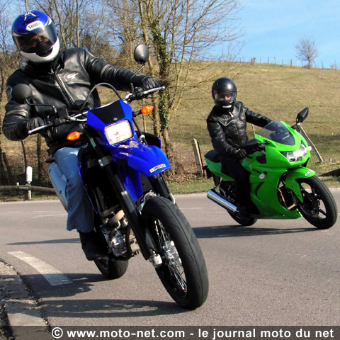 Kawasaki Ninja 250 R et Yamaha WR 250 X face à face : Le sport à la sauce deux et demie !