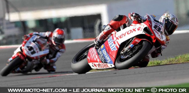 Michel Fabrizio et Noriyuki Haga -  Mondial Superbike Portugal 2009 : Ben Spies est champion du monde de Superbike !