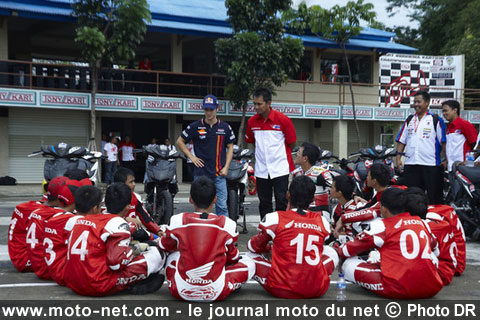 Dani Pedrosa à l'école de pilotage Honda 