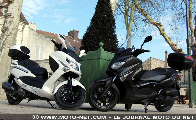 Duel scooters 125 : Sym GTS EFI vs Yamaha X-Max ABS Business