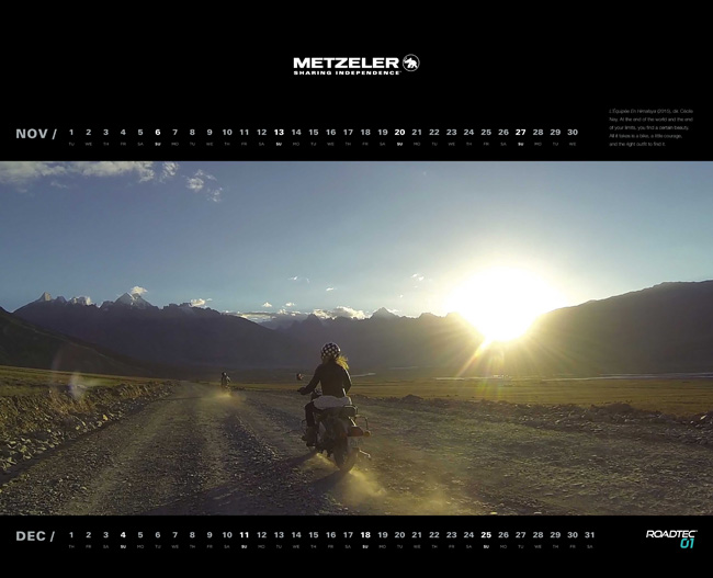 Le calendrier Metzeler 2016 retrace l'histoire de la moto au cinéma