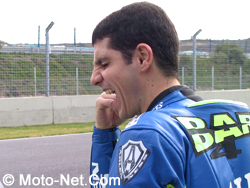 Alex Barros, souriant et détendu, s'est aussi montré plus déterminé que jamais