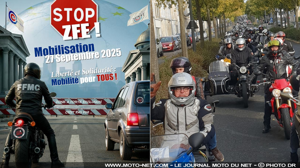 Manifestations motardes contre les ZFE le 27 septembre