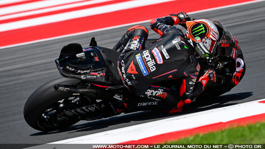 Bezzecchi aux commandes de la première journée en Indonésie

Marco Bezzecchi, qui vise la 3ème place au général, termine la première journée d'essais du Grand Prix d'Indonésie avec le temps de référence sur son Aprilia officielle. L'italien précède le débutant Fermin Aldeguer, qui lui convoite la 8ème place actuellement détenue par Fabio Quartararo ! Marc Marquez et Johann Zarco sont relégues en QP1...
