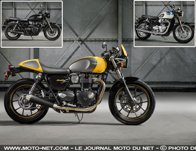 Triumph Bonneville T100, T100 Black et Street Cup 2017 : premières informations