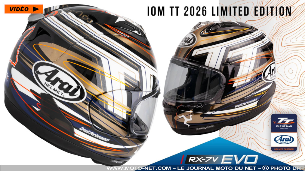 Arai révèle son casque moto RX-7V EVO Tourist Trophy 2026