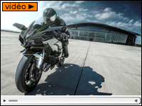 Vidéo moto : la Kawasaki Ninja H2R (un peu) en action