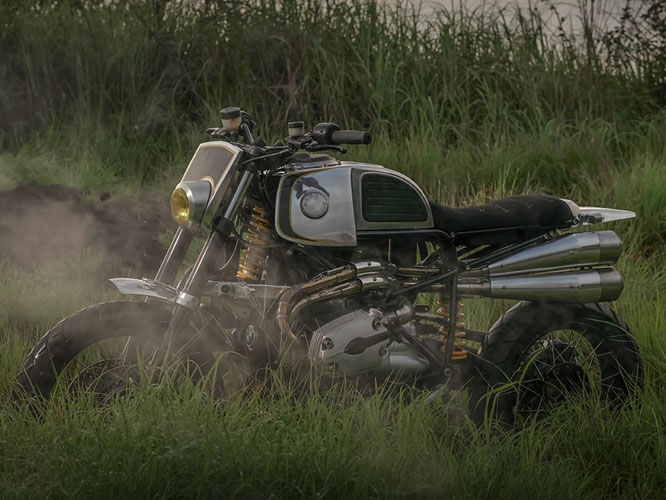 La BMW R1200GS préparée façon scrambler par BCR Designs