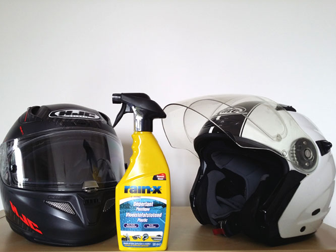 Essai du déperlant plastique moto Rain-X