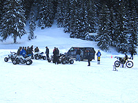Séance de roulage moto sur glace à Flaine