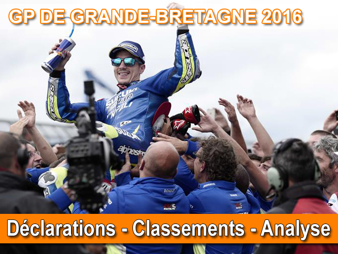Déclarations et analyse du GP de Grande-Bretagne MotoGP 2016