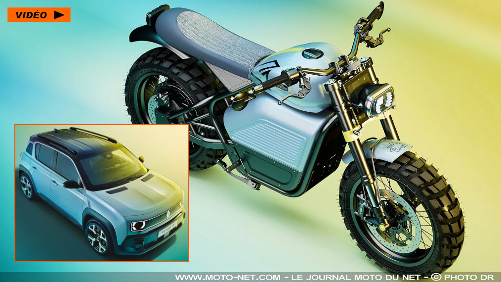 Une moto électrique française dans l'inspi de la Renaut 4 E-Tech