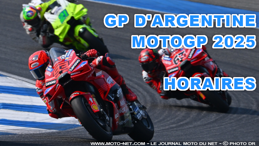 Horaires du Grand Prix d'Argentine MotoGP 2025