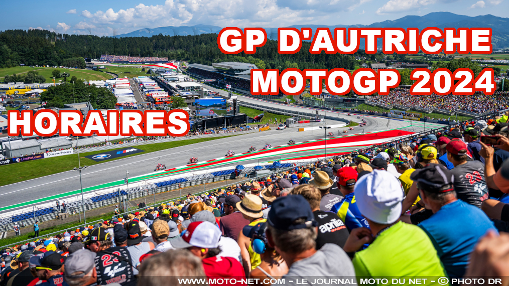 Horaires du Grand Prix d'Autriche MotoGP 2024