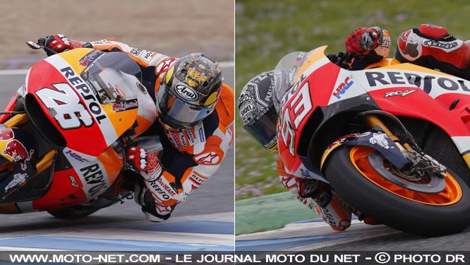 MotoGP : la pluie perturbe les essais privés de Marquez et Pedrosa à Jerez