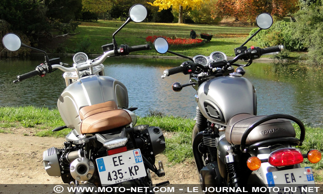  Duel nineT Scrambler Vs T120 Black : t'as le look bobo !