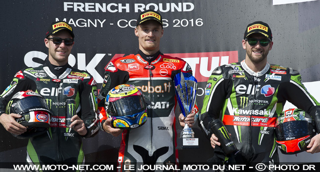 Rea, Davies et Sykes - WSBK 2016 : Rea, Sofuoglu et Kawasaki titrés ce week-end à Jerez ?
