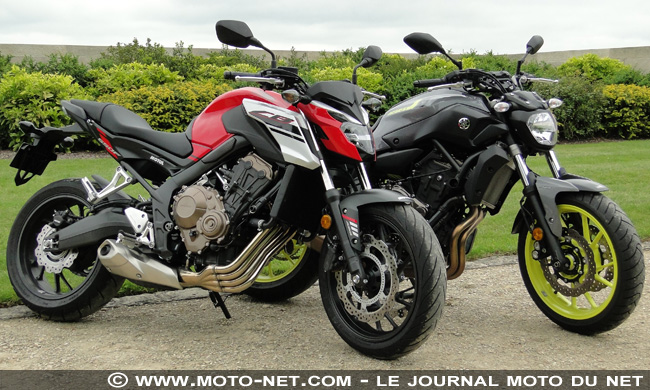 Duel CB650F Vs MT-07 : le roadster 4-pattes Honda contre le CP2 Yamaha