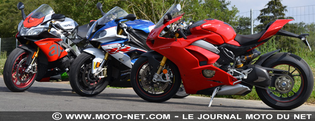  Comparatif Superbike 2018 : Aprilia RSV4 RF Vs BMW S1000RR Vs Ducati Panigale V4 S