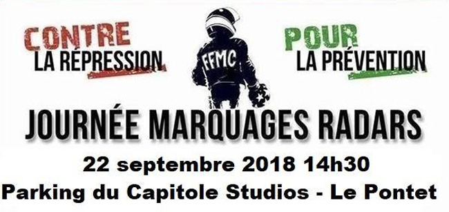 Journée marquage radars dans le Vaucluse avec la FFMC 84