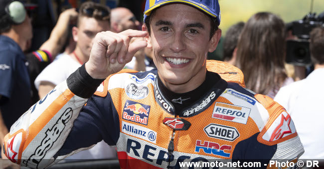 Marc Márquez (Honda officielle n°93) 1er aux qualifs, 2ème en course et 1er au championnat