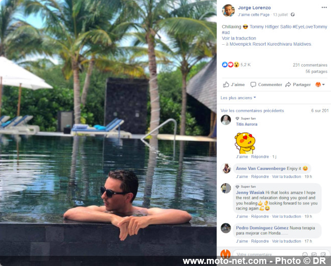 Eté 2019 : les vacances des pilotes MotoGP