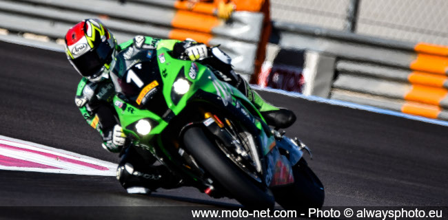 Erwan Nigon sur la Kawasaki n°1 Erwan Nigon sur la Kawasaki n°1