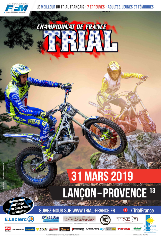 Première manche du championnat de France de trial 2019 à Lançon-Provence