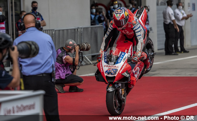 Jack Miller, Ducati Pramac n°43 (3ème en course et 7ème au championnat) : dès qu'on voit les pilotes bouger, la réaction est de remonter sur la moto