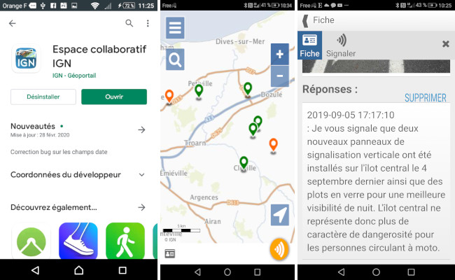 Application MR2RM pour signaler une infrastructure dangereuse à moto