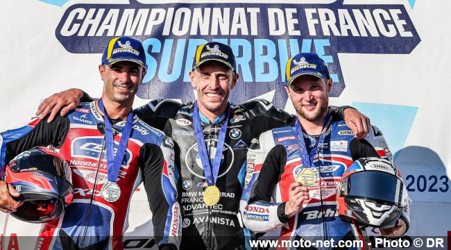 Foray et Gimbert champions de France Superbike et Supersport 2023  