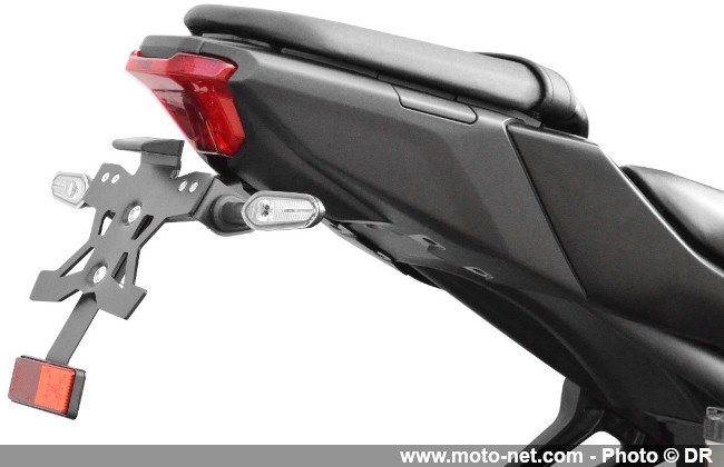 Patins de protection et support de plaque : la MT-07 au Top Block