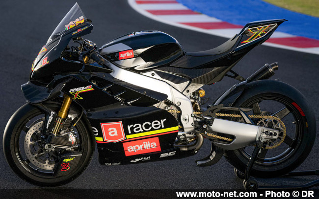 Aprilia et Biaggi se lâchent avec leur moto sportive RSV4 X ex3ma