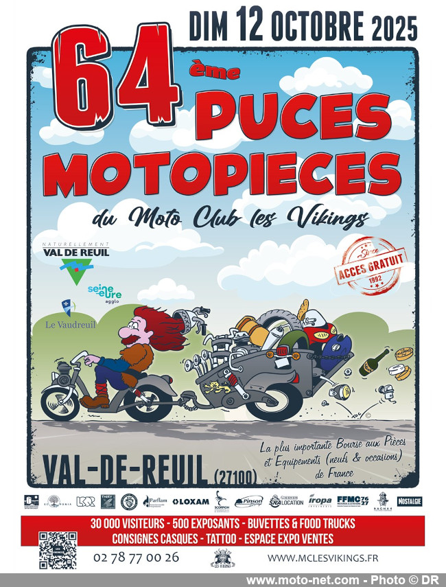 64èmes Puces Moto à Val-de-Reuil (27), le dimanche 12 octobre 2025 