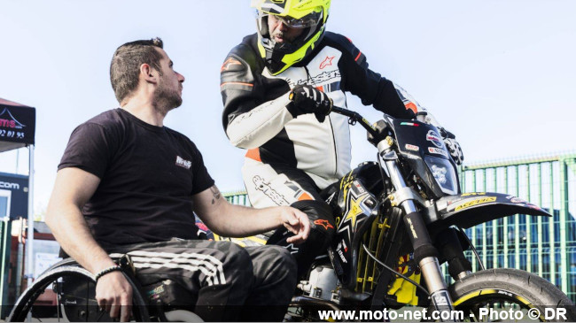 Le pilote français paraplégique Stéphane Paulus inspire Wayne Rainey !