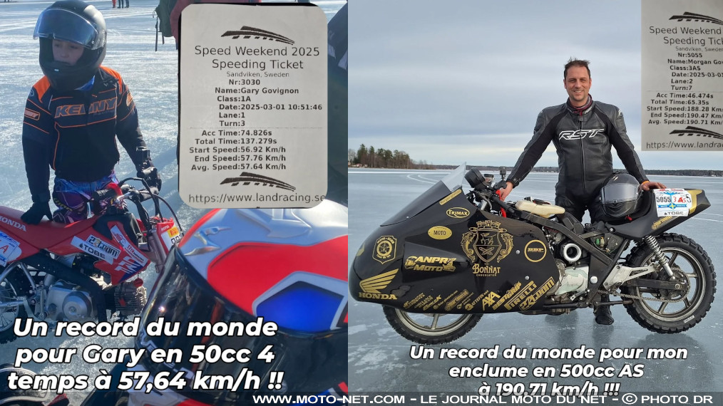 Momo Circus et son fiston sont des champions de vitesse à moto !