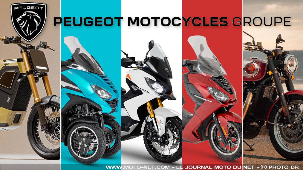 Peugeot Motocycles monte un groupe de 5 marques - très - différentes 