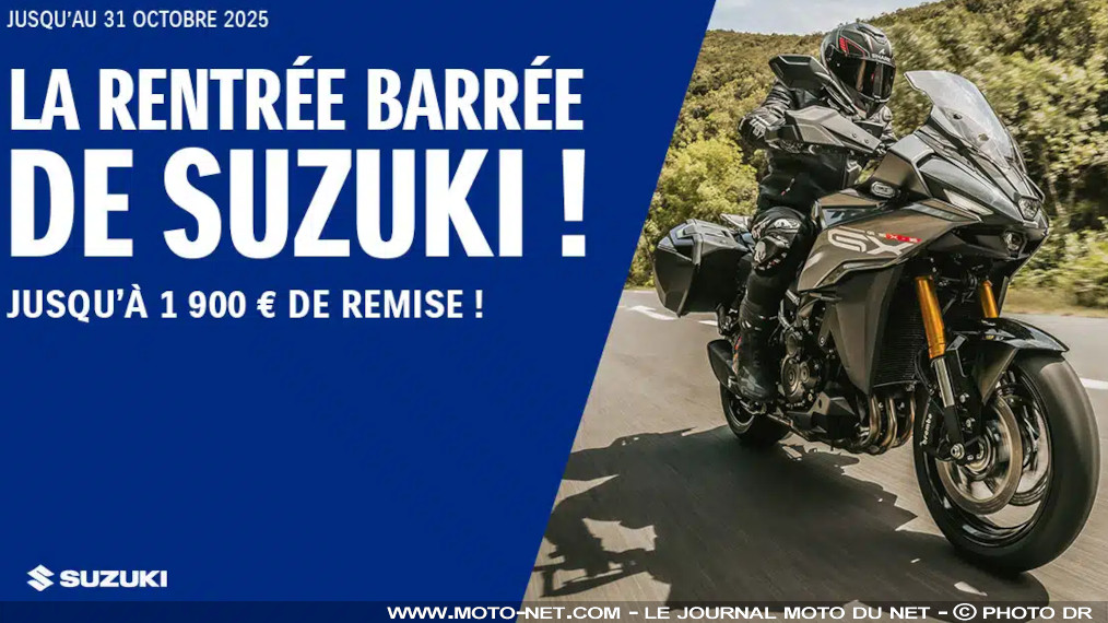 Suzuki France reconduit ses nombreuses offres moto en octobre 2025