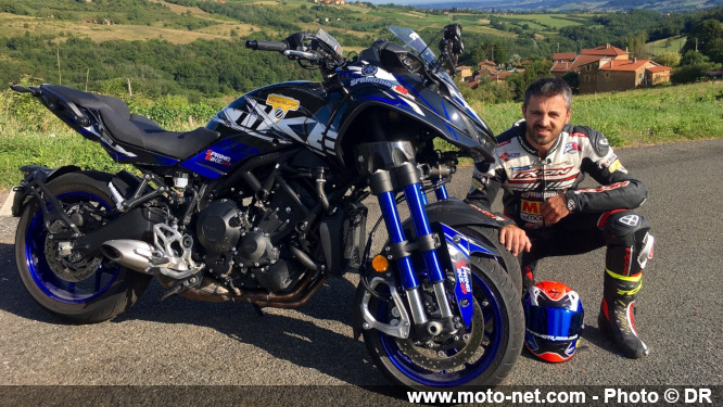 Julien Toniutti sur un Yamaha Niken au rallye des Volcans