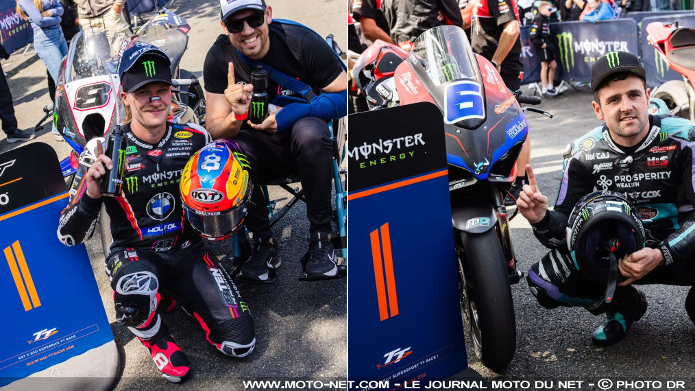 Troisième victoire de Todd au Tourist Trophy... et 30ème de Dunlop !

Les stars du Tourist Trophy ont bien entamé cette édition 2025 : Davey Todd et Michael Dunlop se sont âprement disputé la victoire en première manche Superbike devant Dean Harrison, puis le ''King of the Moutain'' a survolé le sprint Supersport sur sa Ducati. Chez nos Frenchies, Amalric Blanc a très, très bien tourné aussi !
