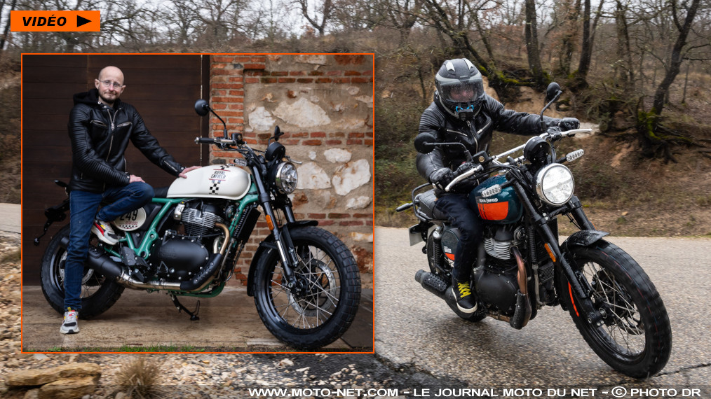 Royal Enfield Bear 650 2025 : notre essai en vidéo

Jantes à rayons de 19 et 17 pouces, pneus à crampons, grosses suspensions, simple échappement orienté vers le haut (mais pas trop, pour éviter les brûlures), selle plate et guidon typé cross ? Aucun doute, Royal Enfield se lance dans le scrambler avec sa Bear 650. Moto-Net.Com a pu la tester sur routes… mouillées !

