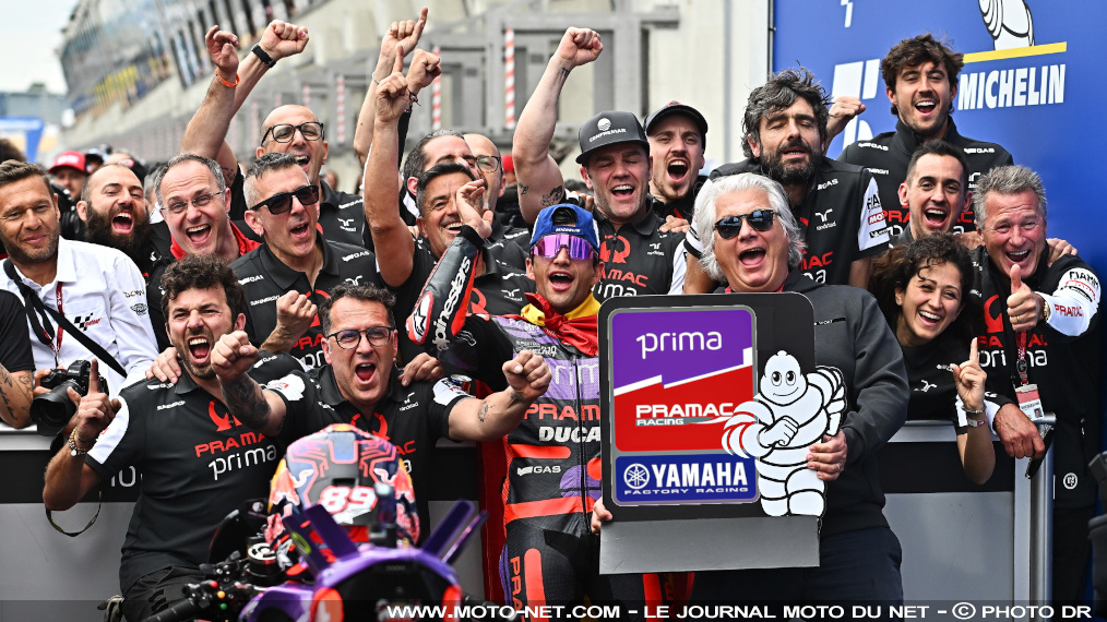 Yamaha mettra les bouchées doubles avec le team Pramac

Notre champion MotoGP 2021, Fabio Quartararo, n'est pas le seul à croire en Yamaha. Et Jorge Martin n'est pas le seul à quitter Ducati ! L'écurie Prima Pramac Racing aussi a choisi d'accorder sa confiance aux Bleus d'Iwata en alignant dès l'an prochain deux M1 supplémentaires. Les pilotes - inconnus - seront employés et encadrés par l'usine japonaise.
